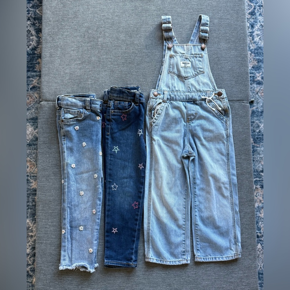 Cute Toddler Girl Denim Bundle (3pcs) 3t-4t